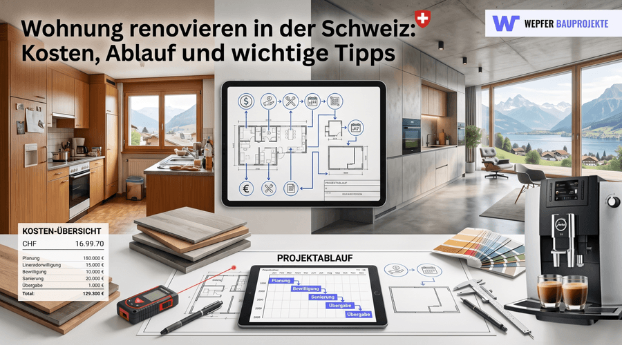 Wohnung renovieren in der Schweiz: Kosten, Ablauf und wichtige Tipps