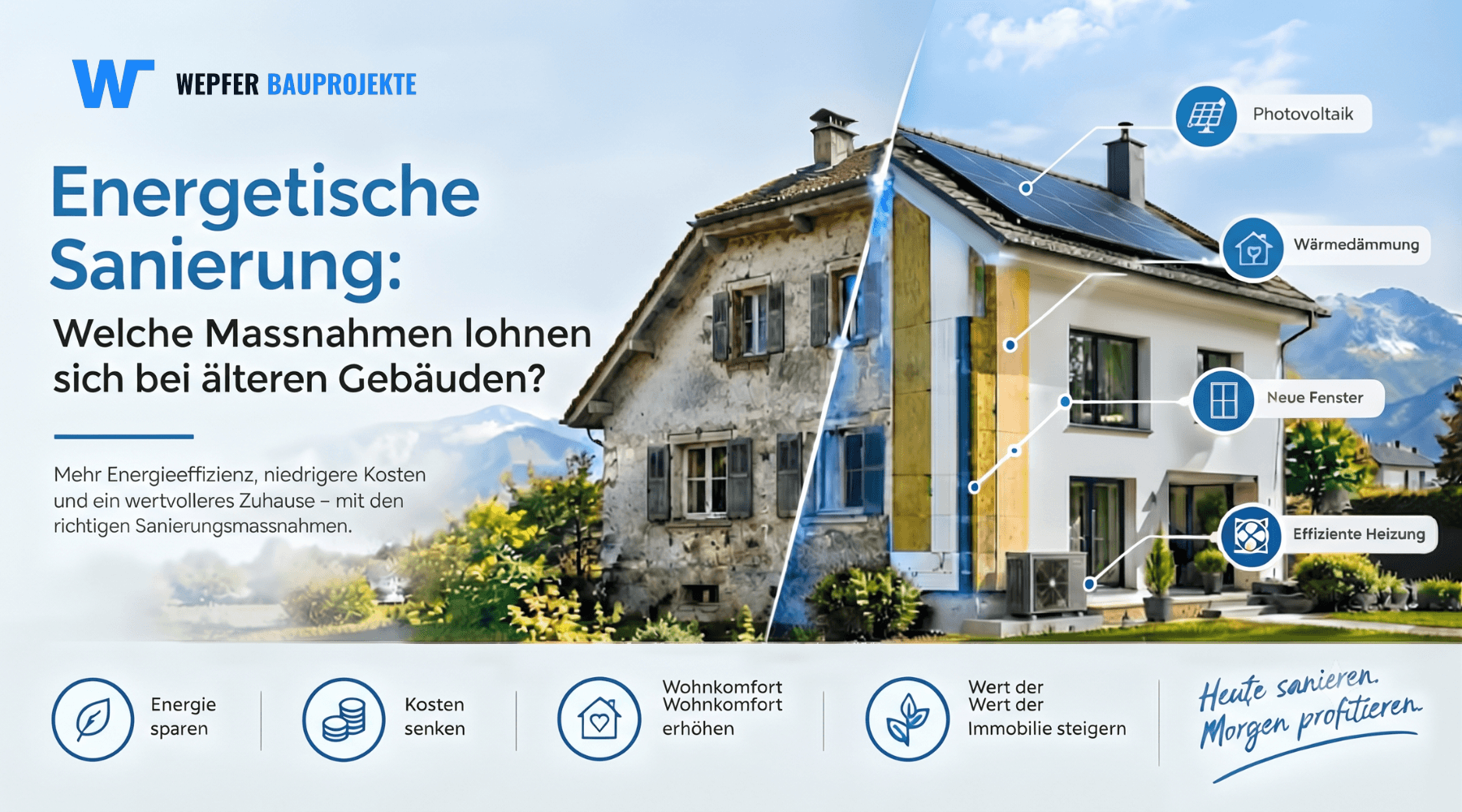Energetische Sanierung: Welche Massnahmen lohnen sich bei älteren Gebäuden?