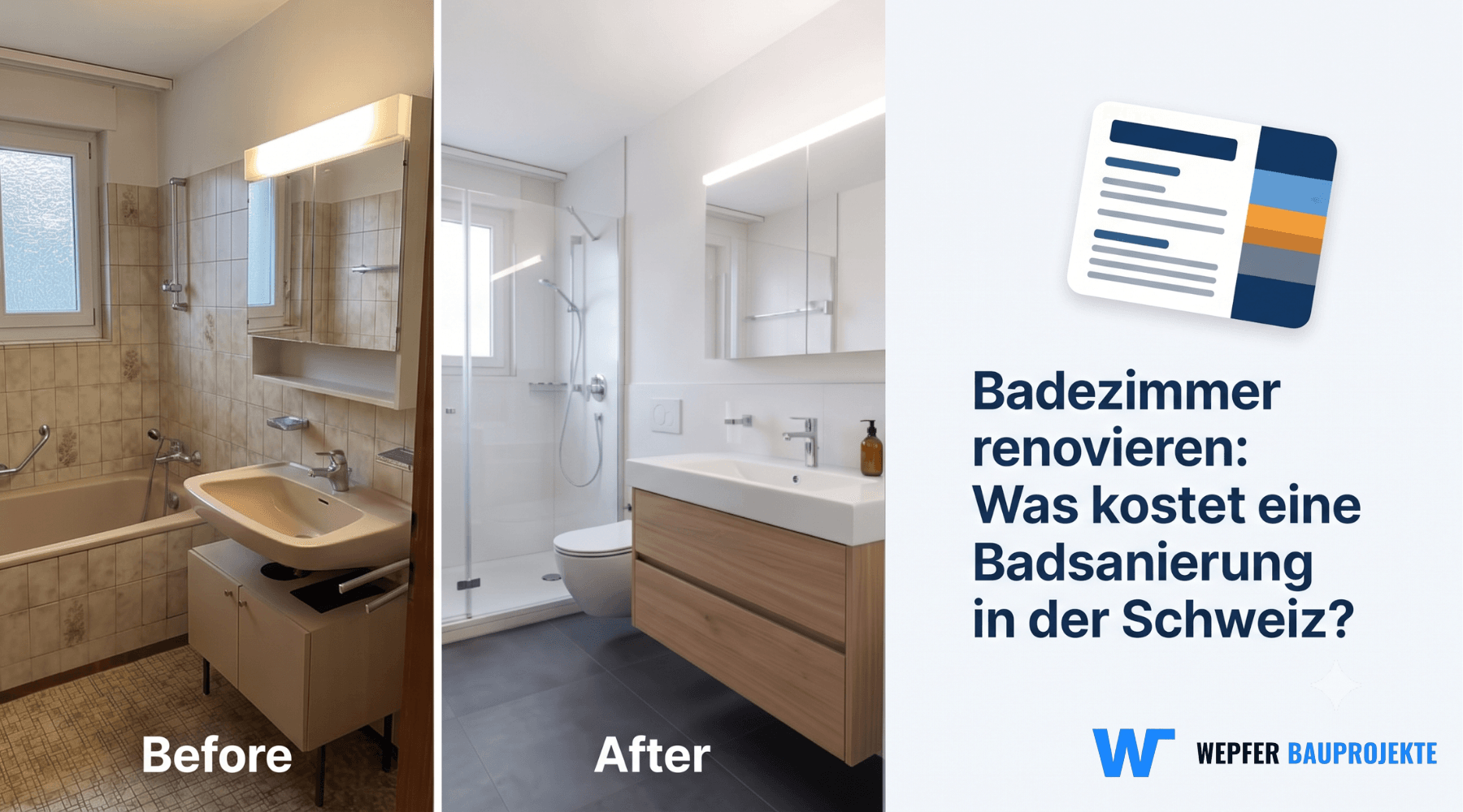 Badezimmer renovieren: Was kostet eine Badsanierung in der Schweiz?