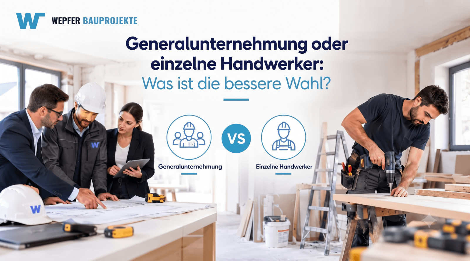 Generalunternehmung oder einzelne Handwerker: Was ist die bessere Wahl?