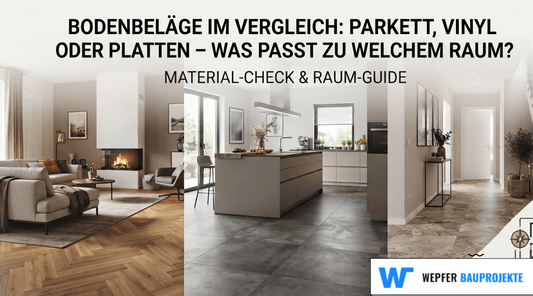 Bodenbeläge im Vergleich: Parkett, Vinyl oder Platten – was passt zu welchem Raum?